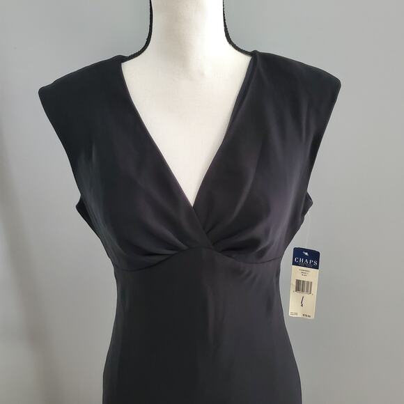 Chaps Women's Black Sleeveless Sheath Dress 4 - Picture 4 of 7